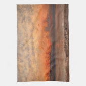 グスターヴ・クールベ - 夕焼け キッチンタオル (縦)