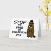 グストップローンドホッグの日の戦争 カード (黄色い花)