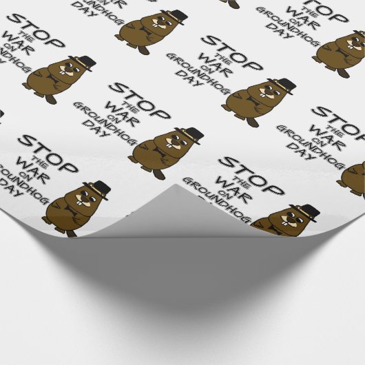 グストップローンドホッグの日の戦争 ラッピングペーパー (角)