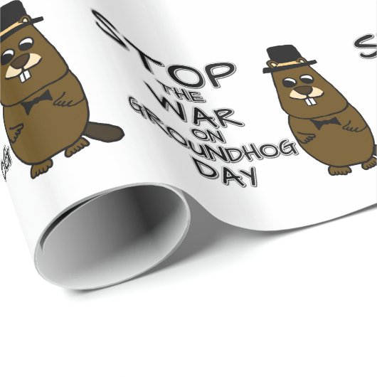 グストップローンドホッグの日の戦争 ラッピングペーパー (ロールコーナー)