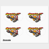 グズグズとムチを抜く 楕円形シール (シート)