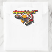 グズグズとムチを抜く 楕円形シール (バッグ)