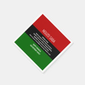 グゾサバパーソナライズされたハッピークワンザ スタンダードカクテルナプキン (角)