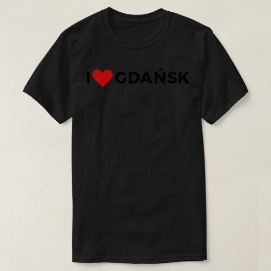 グダンスクが大好き Tシャツ (デザイン正面)