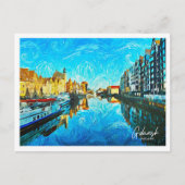 グダンスクポーランド美しい油絵を描ランドスケープ ポストカード (正面)