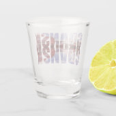 グダンスク文字と旧市街の景色と反射 ショットグラス (裏面)