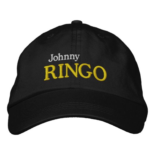 グッズスポーツのゴルフアクセサリーJOHNNY RINGOスタイル 刺繍入りキャップ (正面)