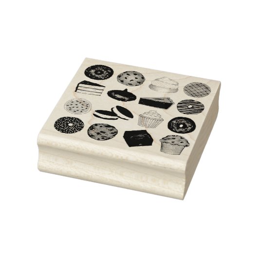 グッズ焼いたグルメマフィンケーキウーピーパイカップケーキ ラバースタンプ (スタンプ)