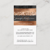 グッズ焼いたケーキベーカリーグリッツカッパーマーブルブラック 名刺 (裏面)