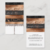 グッズ焼いたケーキベーカリーグリッツカッパーマーブルブラック 名刺 (正面/裏面)