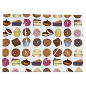 グッズ焼いたドーナツパイカップケーキブラウニーグルメ ラージペーパーバッグ (裏面)