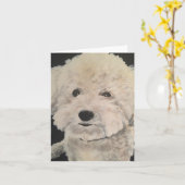 "グッチ" -ペットポートレートNotecard カード (黄色い花)