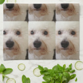 "グッチ" Bichon Frise -台所タオル キッチンタオル (折り畳み)