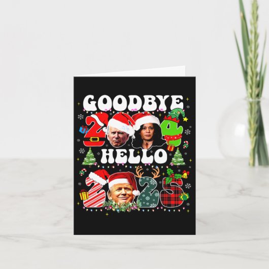 グッドおもしろい2024 Hello 2025おもしろい Kamala & Trump Pr カード (正面)