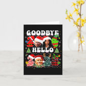 グッドおもしろい2024 Hello 2025おもしろい Kamala & Trump Pr カード (黄色い花)