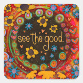 グッドを参照。勇気付けられる感光シール スクエアシール (正面)