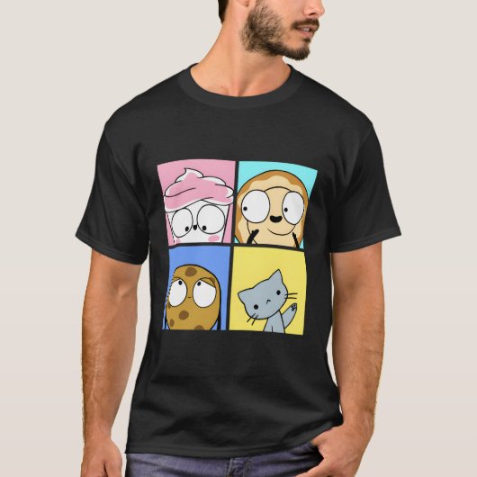 グッドアドバイスカップケーキキャラクターフード Tシャツ (正面)