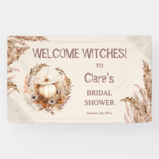 グッドウィッチハロウィーンブライダルシャワーウェルカムバナー 横断幕 (横)