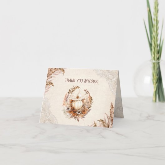 グッドウィッチハロウィーンブライダルシャワーサンキューカード サンキューカード (正面)