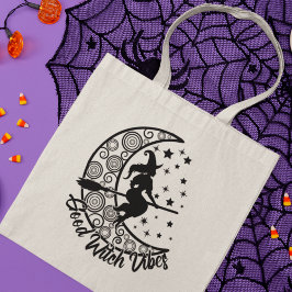 グッドウィッチバイブハロウィンモダンムーンスクリプト トートバッグ
