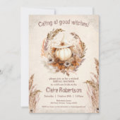 グッドウィッチパンプキンハロウィーンブライダルシャワーパーティー 招待状 (正面)