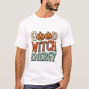 グッドウィッチ エネルギー ヴィンテージ ハロウィン ベクター デザイン Tシャツ