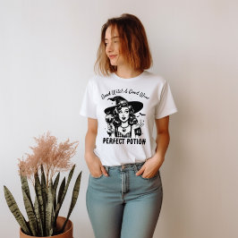 グッドウィッチ ワイングラス レトロ ピンナップ スタイル Tシャツ