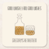 グッドウイスキーお祈り退職パーティー スクエアペーパーコースター (正面)