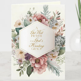 グッドウェルヒーリング祈りの言葉花ヴァージンメアリー カード