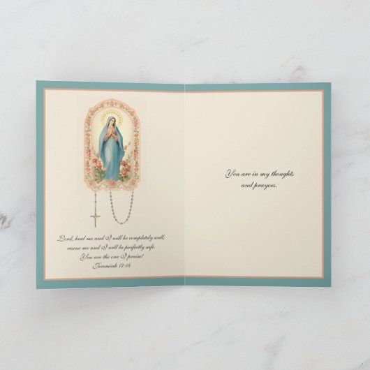 グッドウェルヘルス宗教的祈りの言葉ピーチフローラ カード (内部)