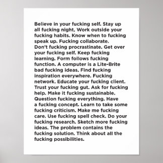 グッドエフイングアドバイス ポスター