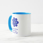 グッドエレガントビーズブルーフローラ邪悪なアイアムレット マグカップ (正面左)