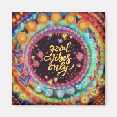 グッドカラフルビーズオンリーインスピリシティ勇気付けられる マグネット (正面)