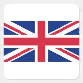 グッドカラー英国統一された旗「ユニオンジャック」 スクエアシール (正面)