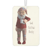 グッドクリスマスモーニングパジャマ格言 カーエアーフレッシュナー (裏面)