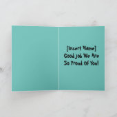 グッドジョブかわいい犬の折り返しグリーティングカード カード (内部)