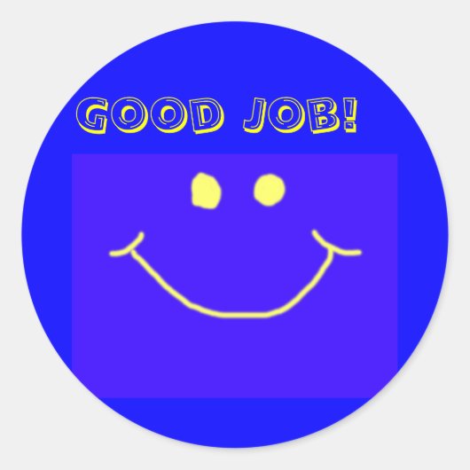 グッドジョブステッカー ラウンドシール (正面)