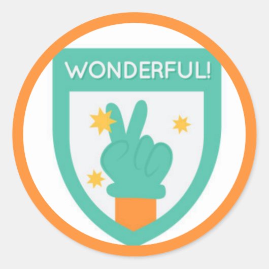 グッドジョブ先生学生クラシック回りステッカー ラウンドシール (正面)