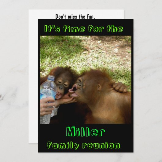 グッドタイおもしろいムズファミリー懇親会 招待状 (正面/裏面)