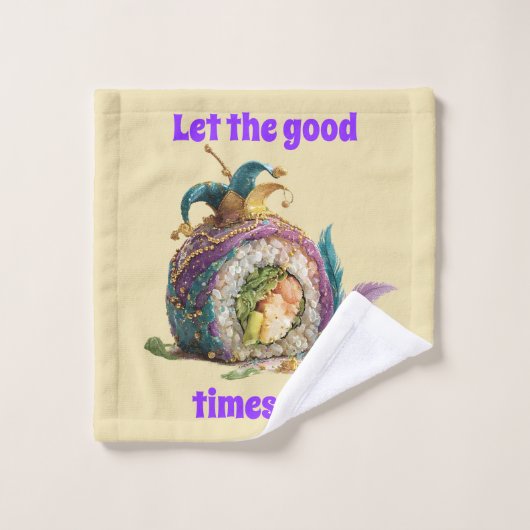 グッドタイムをロール マルディ・グラ バスタオルセット (ウォッシュタオル)