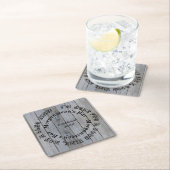 グッドタイムウッドルックバーまたはマンケーブネーム スクエアペーパーコースター (インサイチュ)