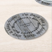 グッドタイムウッドルックバーまたはマンケーブネーム ラウンドペーパーコースター (アングル)