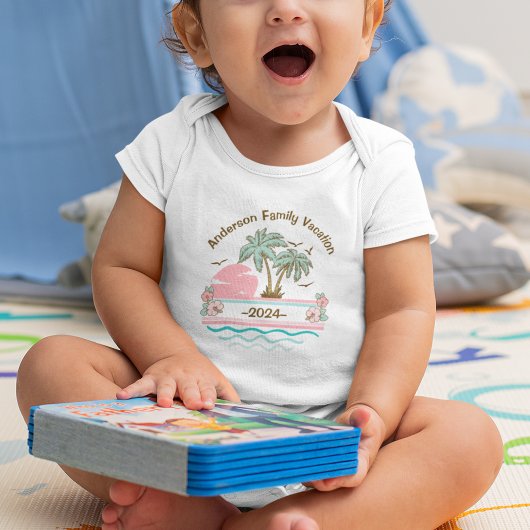 グッドタイムズアヘッドサーフボードファミリービーチバケーション ベビーボディスーツ