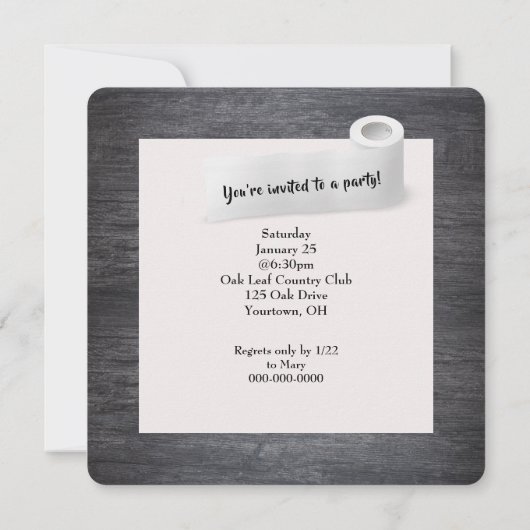 グッドタイムズトイレ紙パーティー 招待状 (裏面)