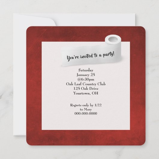 グッドタイムズトイレ紙パーティー 招待状 (裏面)