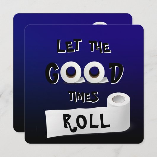 グッドタイムズトイレ紙パーティー 招待状 (正面/裏面)