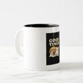グッドタイムズレトロ-ヴィンテージ前向きビベス ツートーンマグカップ (正面左)