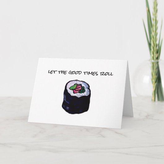 グッドタイムズロール寿司カード お祝い, カード (正面)