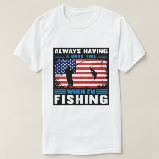 「グッドタイムズ魚釣り」 Tシャツ (デザイン正面)