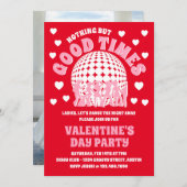 グッドタイムズ グルービーレッド バレンタインデーパーティー 招待状 (正面/裏面)